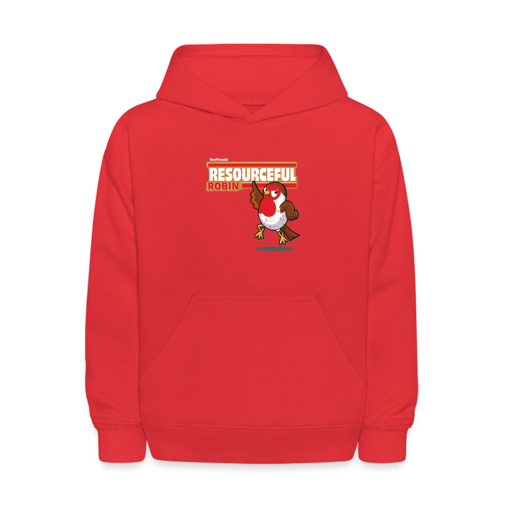 Resourceful Robin Character Comfort Kids Hoodie - red