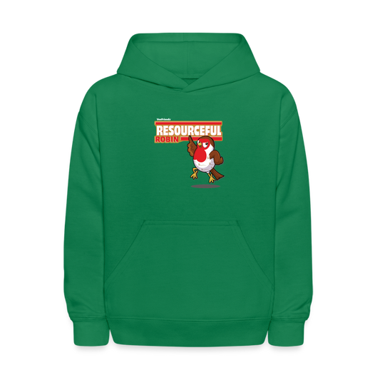 Resourceful Robin Character Comfort Kids Hoodie - kelly green