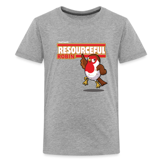 Resourceful Robin Character Comfort Kids Tee - heather gray