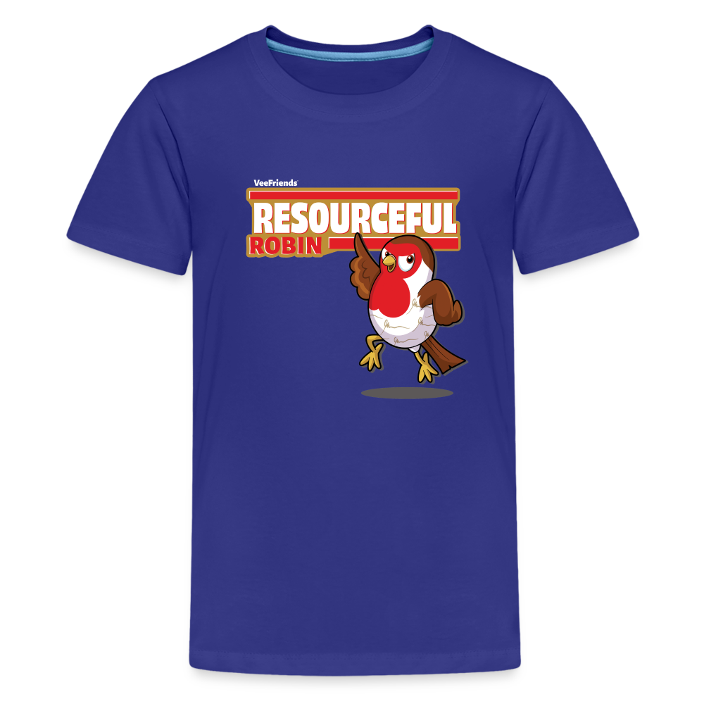 Resourceful Robin Character Comfort Kids Tee - royal blue