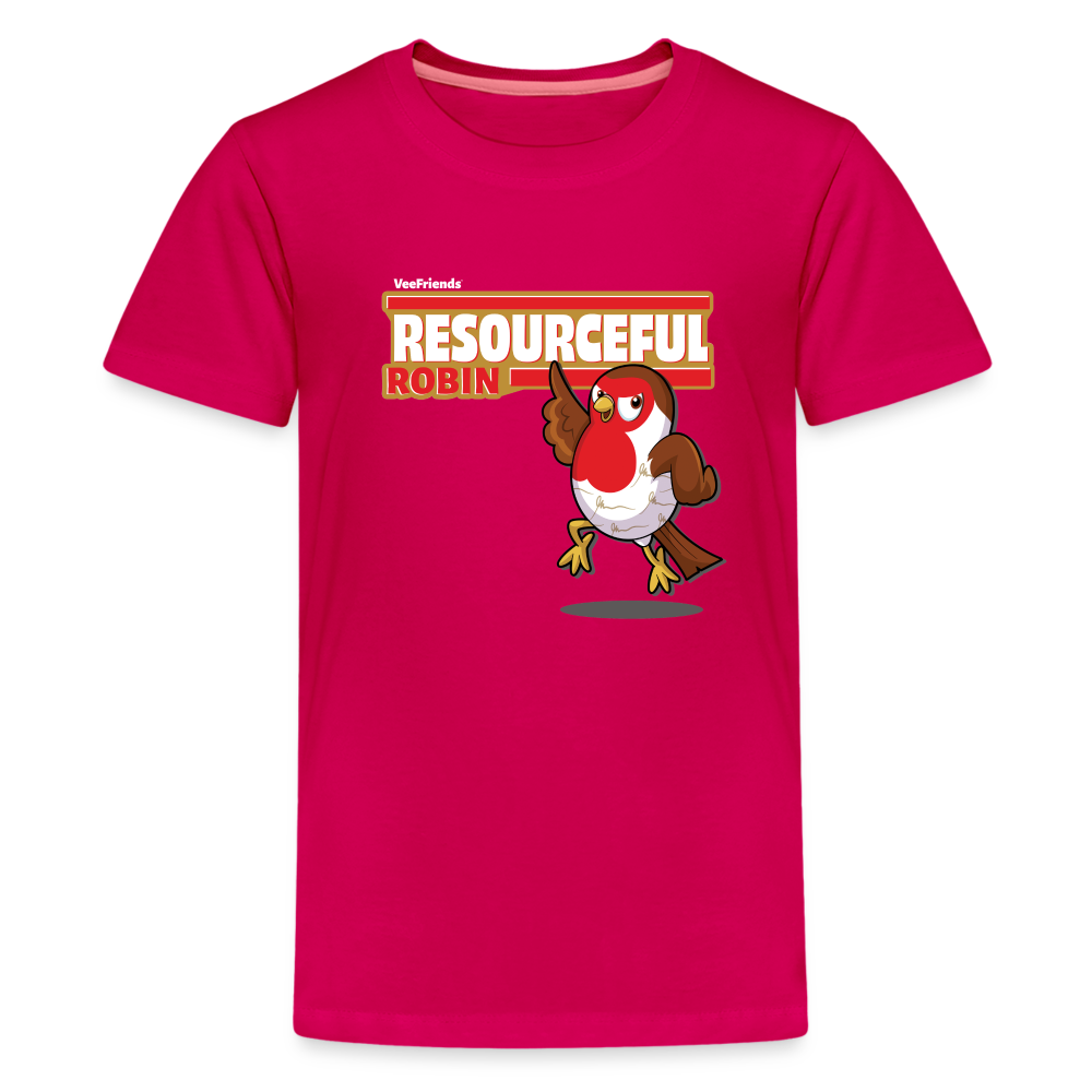 Resourceful Robin Character Comfort Kids Tee - dark pink