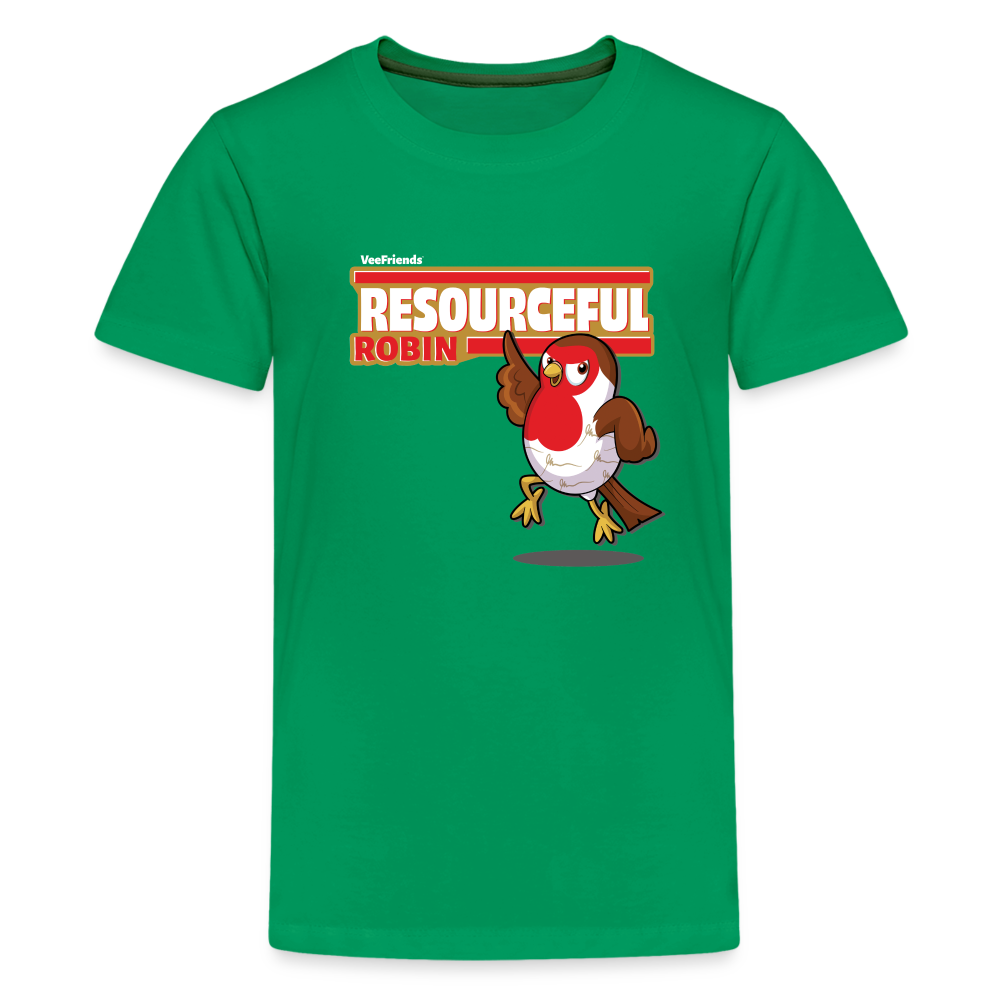 Resourceful Robin Character Comfort Kids Tee - kelly green