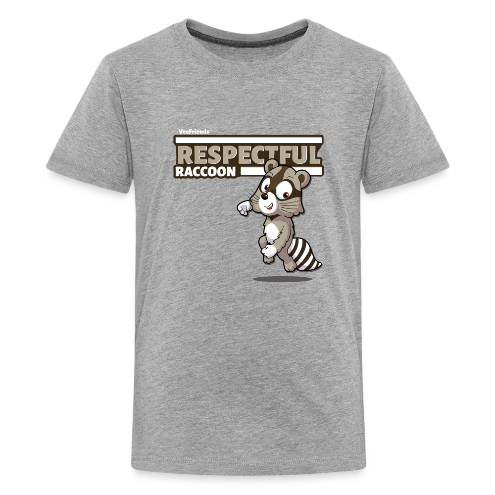 
            
                Load image into Gallery viewer, Respectful Racoon Character Comfort Kids Tee - heather gray
            
        