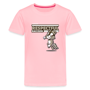 
            
                Load image into Gallery viewer, Respectful Racoon Character Comfort Kids Tee - pink
            
        