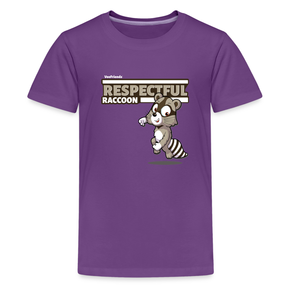 
            
                Load image into Gallery viewer, Respectful Racoon Character Comfort Kids Tee - purple
            
        