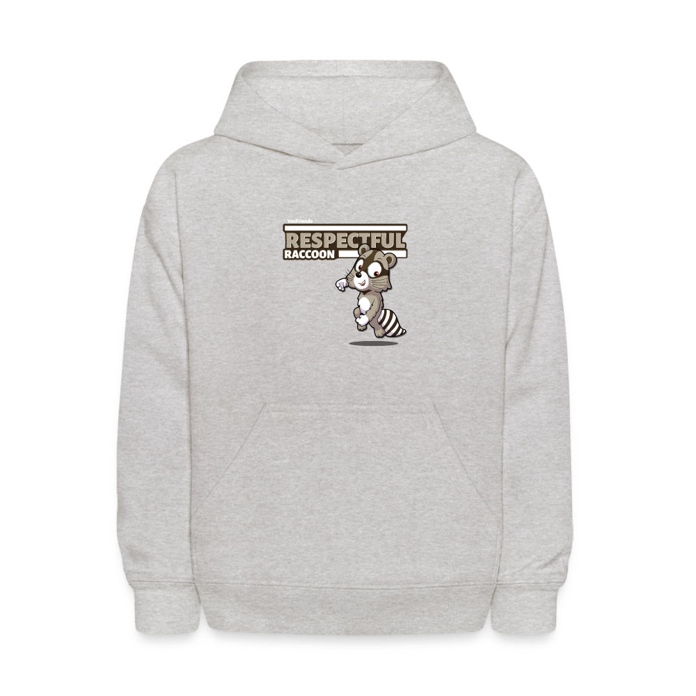 Respectful Racoon Character Comfort Kids Hoodie - heather gray