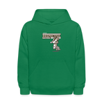 Respectful Racoon Character Comfort Kids Hoodie - kelly green