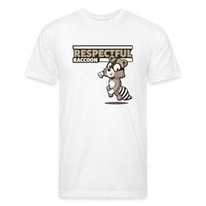 Respectful Racoon Character Comfort Adult Tee - white