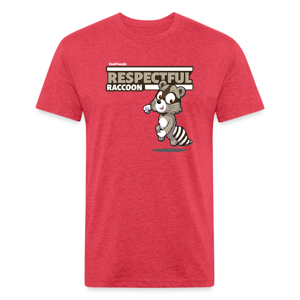 Respectful Racoon Character Comfort Adult Tee - heather red