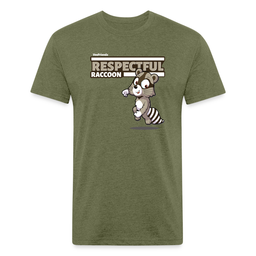 Respectful Racoon Character Comfort Adult Tee - heather military green