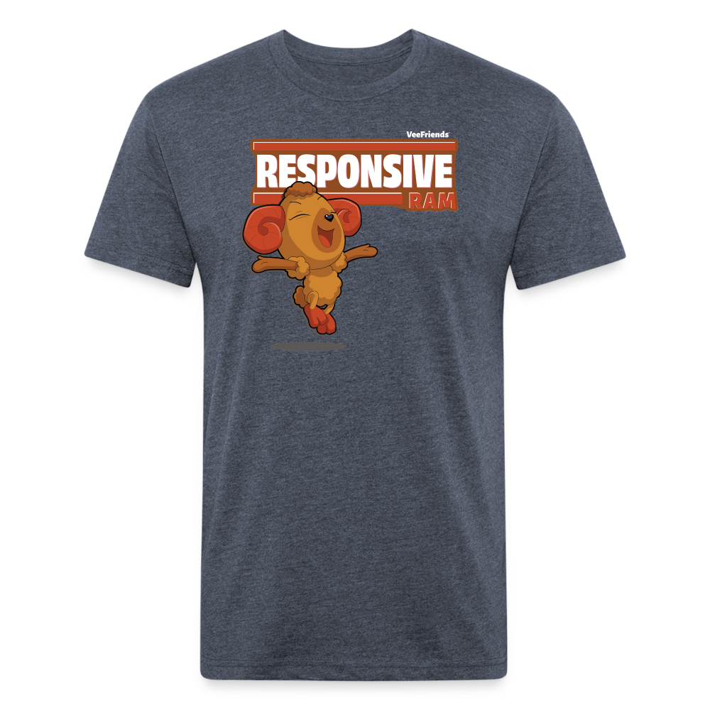 Responsive Ram Character Comfort Adult Tee - heather navy