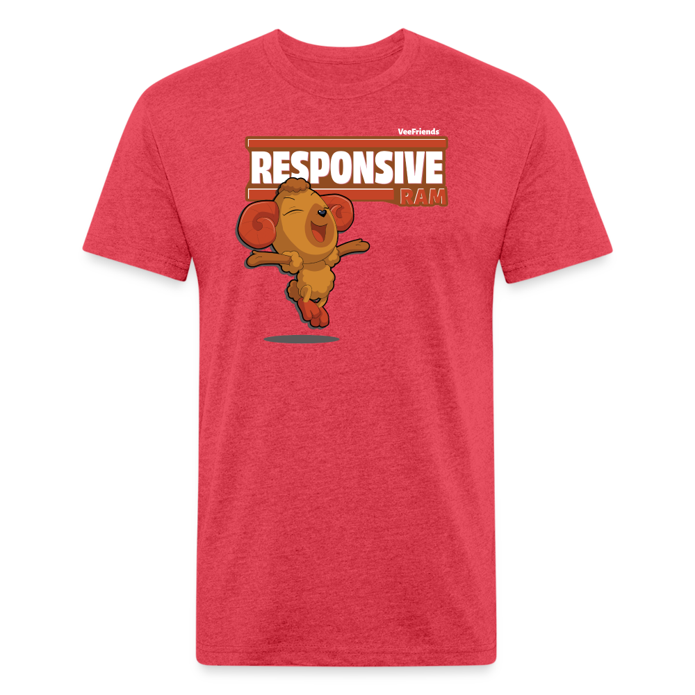 Responsive Ram Character Comfort Adult Tee - heather red