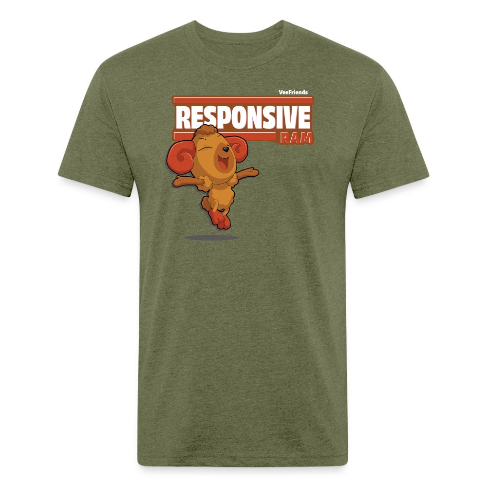 Responsive Ram Character Comfort Adult Tee - heather military green