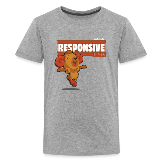 Responsive Ram Character Comfort Kids Tee - heather gray