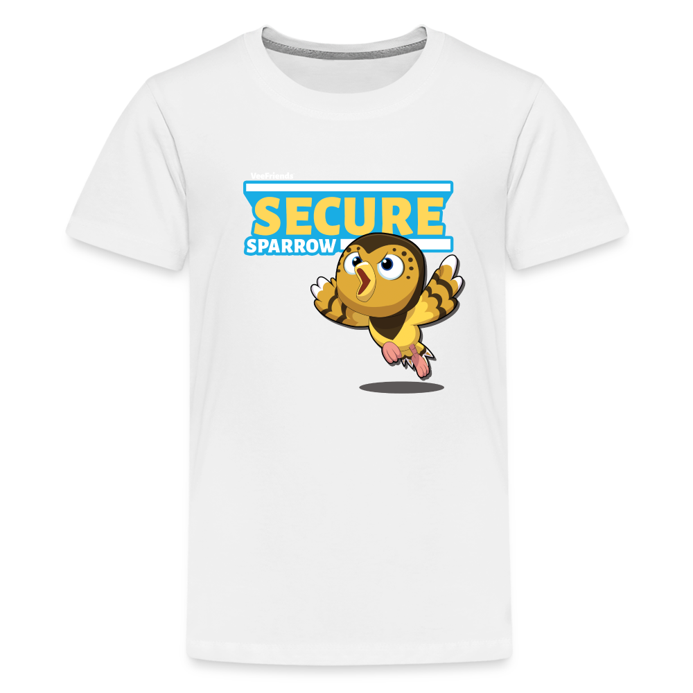 Secure Sparrow Character Comfort Kids Tee - white