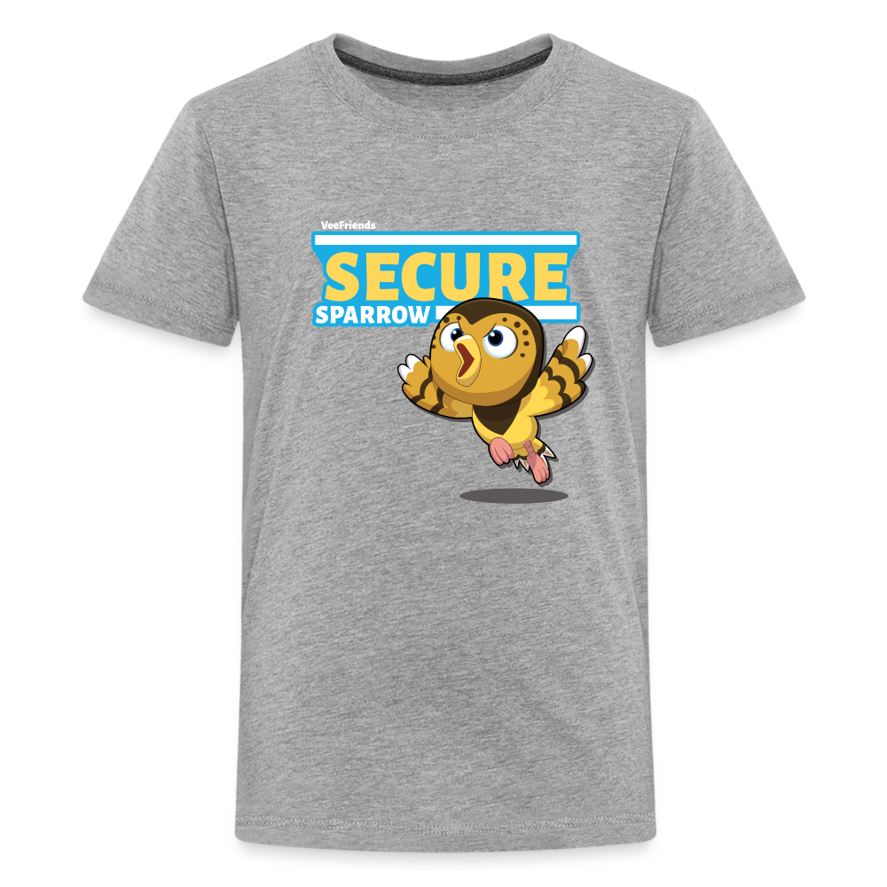 Secure Sparrow Character Comfort Kids Tee - heather gray