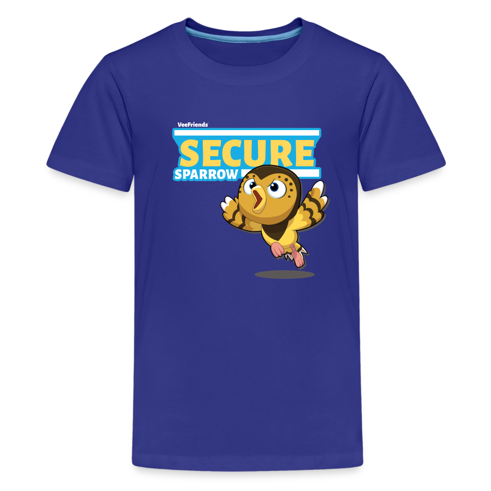 Secure Sparrow Character Comfort Kids Tee - royal blue