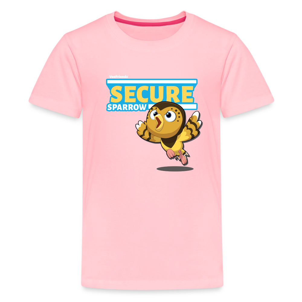 Secure Sparrow Character Comfort Kids Tee - pink