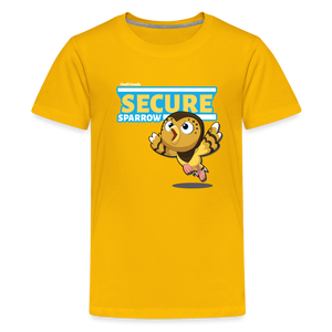 Secure Sparrow Character Comfort Kids Tee - sun yellow