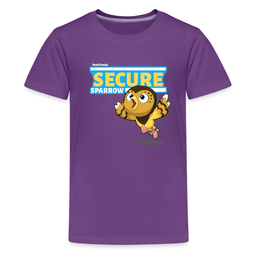 Secure Sparrow Character Comfort Kids Tee - purple