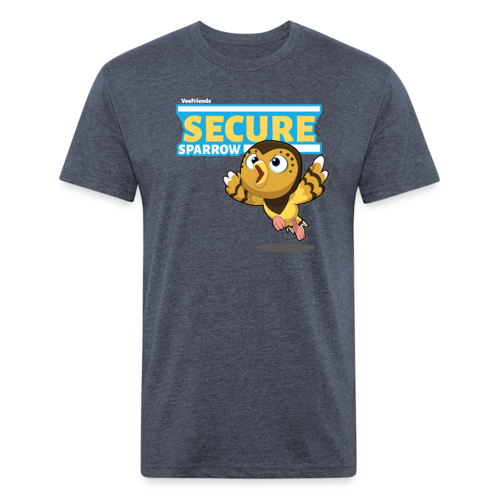 Secure Sparrow Character Comfort Adult Tee - heather navy