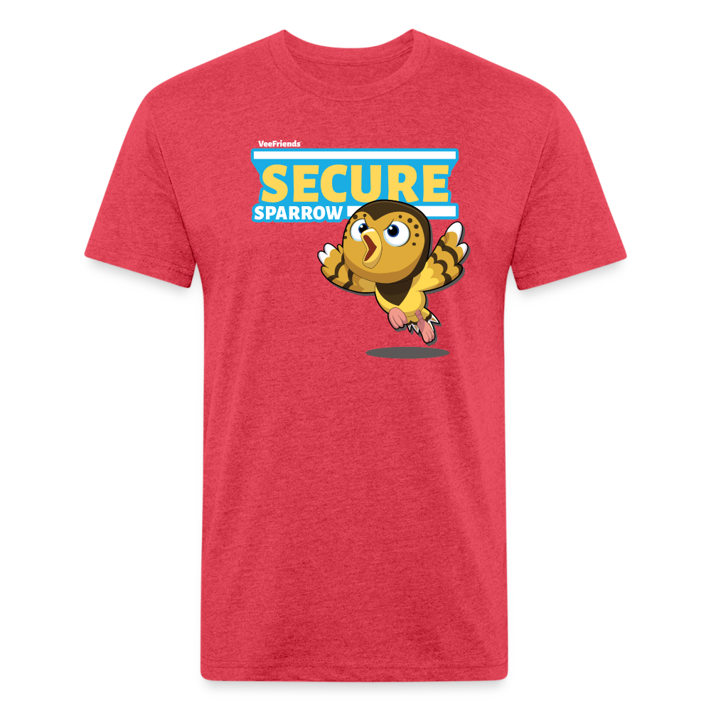 Secure Sparrow Character Comfort Adult Tee - heather red