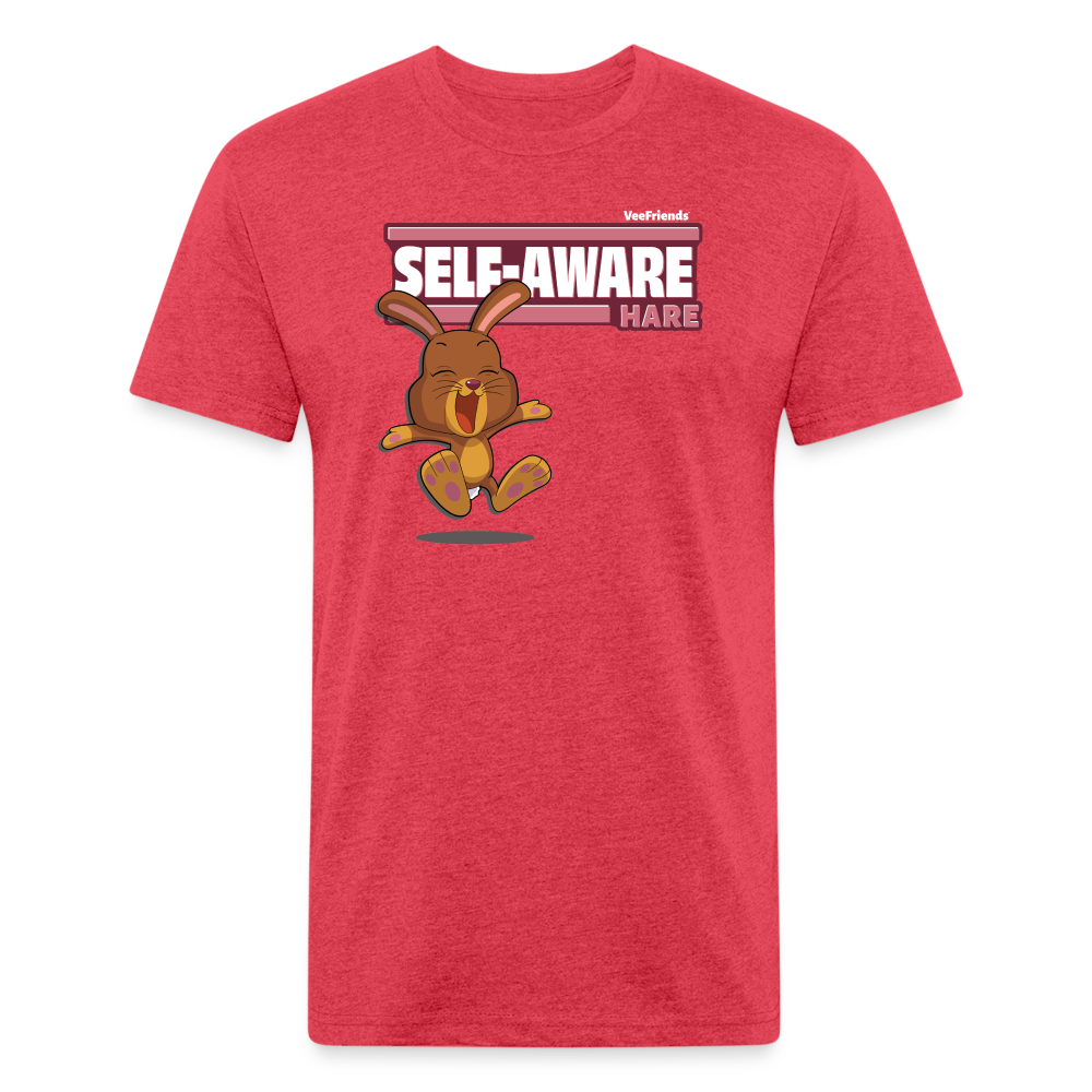 Self-Aware Hare Character Comfort Adult Tee - heather red