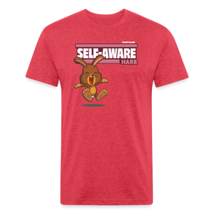 Self-Aware Hare Character Comfort Adult Tee - heather red