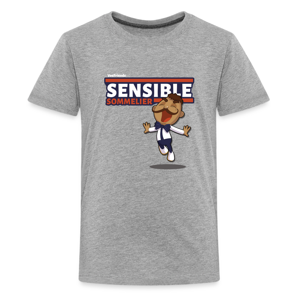
            
                Load image into Gallery viewer, Sensible Sommelier Character Comfort Kids Tee - heather gray
            
        