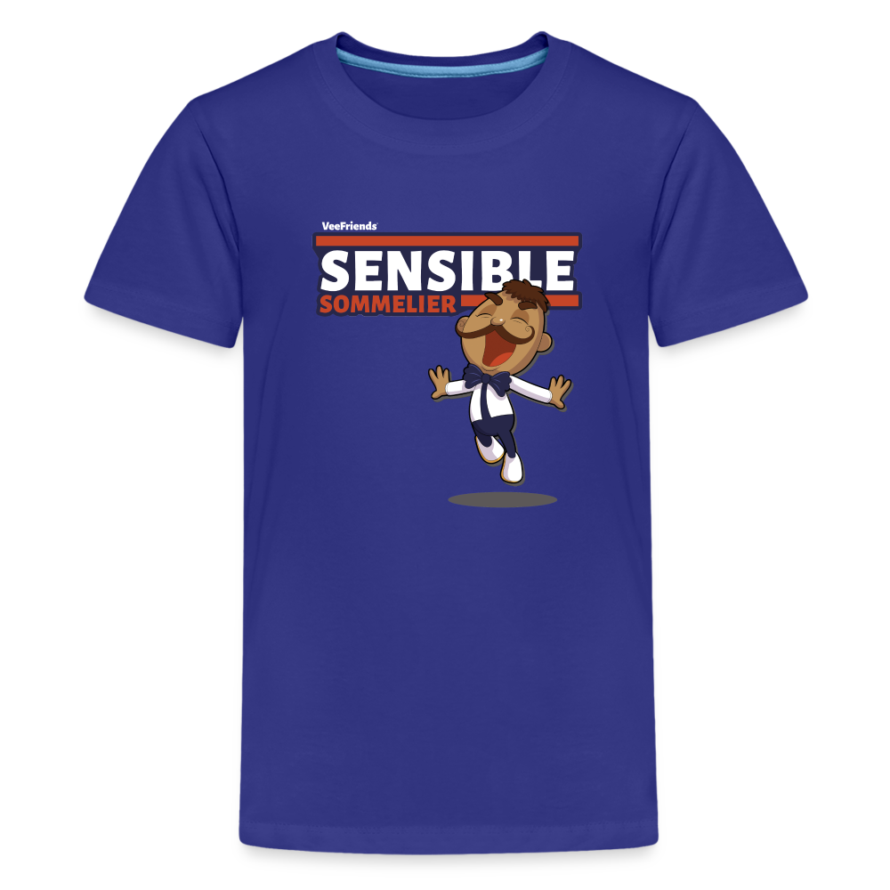 
            
                Load image into Gallery viewer, Sensible Sommelier Character Comfort Kids Tee - royal blue
            
        
