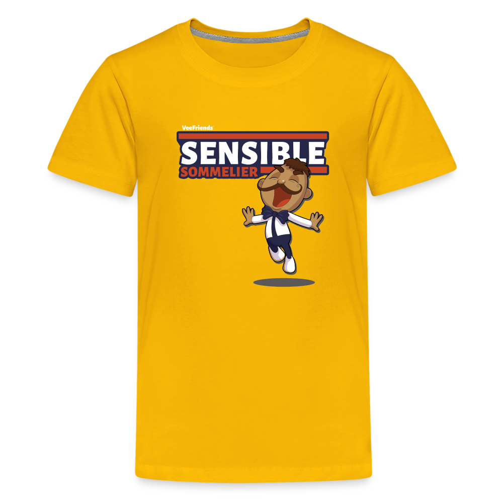 
            
                Load image into Gallery viewer, Sensible Sommelier Character Comfort Kids Tee - sun yellow
            
        