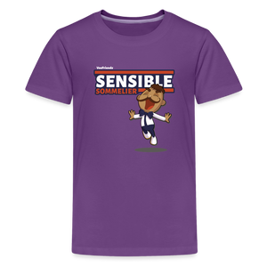 Sensible Sommelier Character Comfort Kids Tee - purple