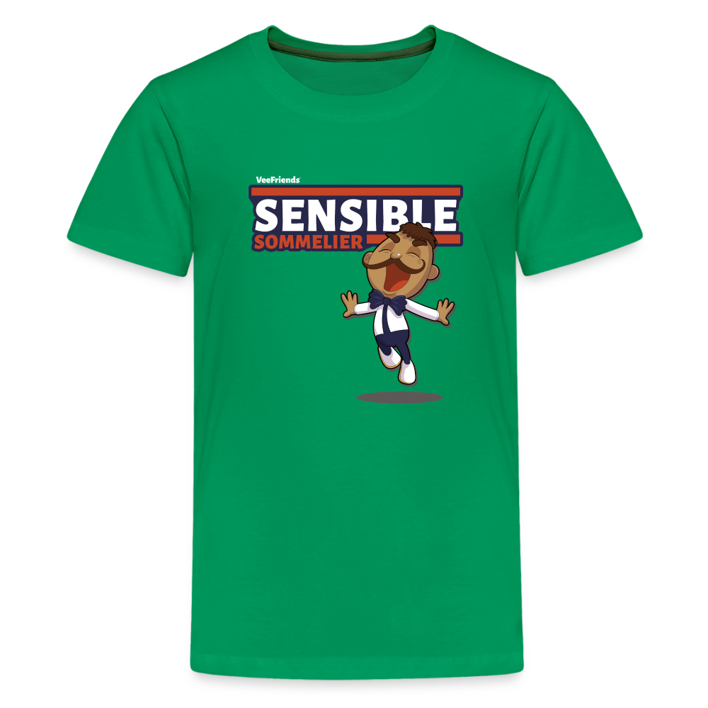 
            
                Load image into Gallery viewer, Sensible Sommelier Character Comfort Kids Tee - kelly green
            
        