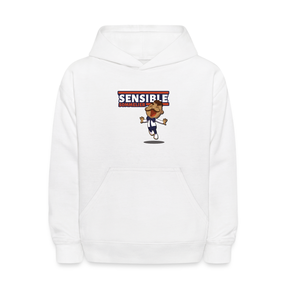 Sensible Sommelier Character Comfort Kids Hoodie - white