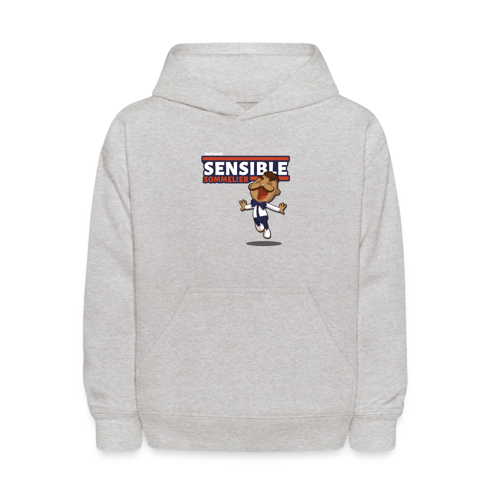 Sensible Sommelier Character Comfort Kids Hoodie - heather gray