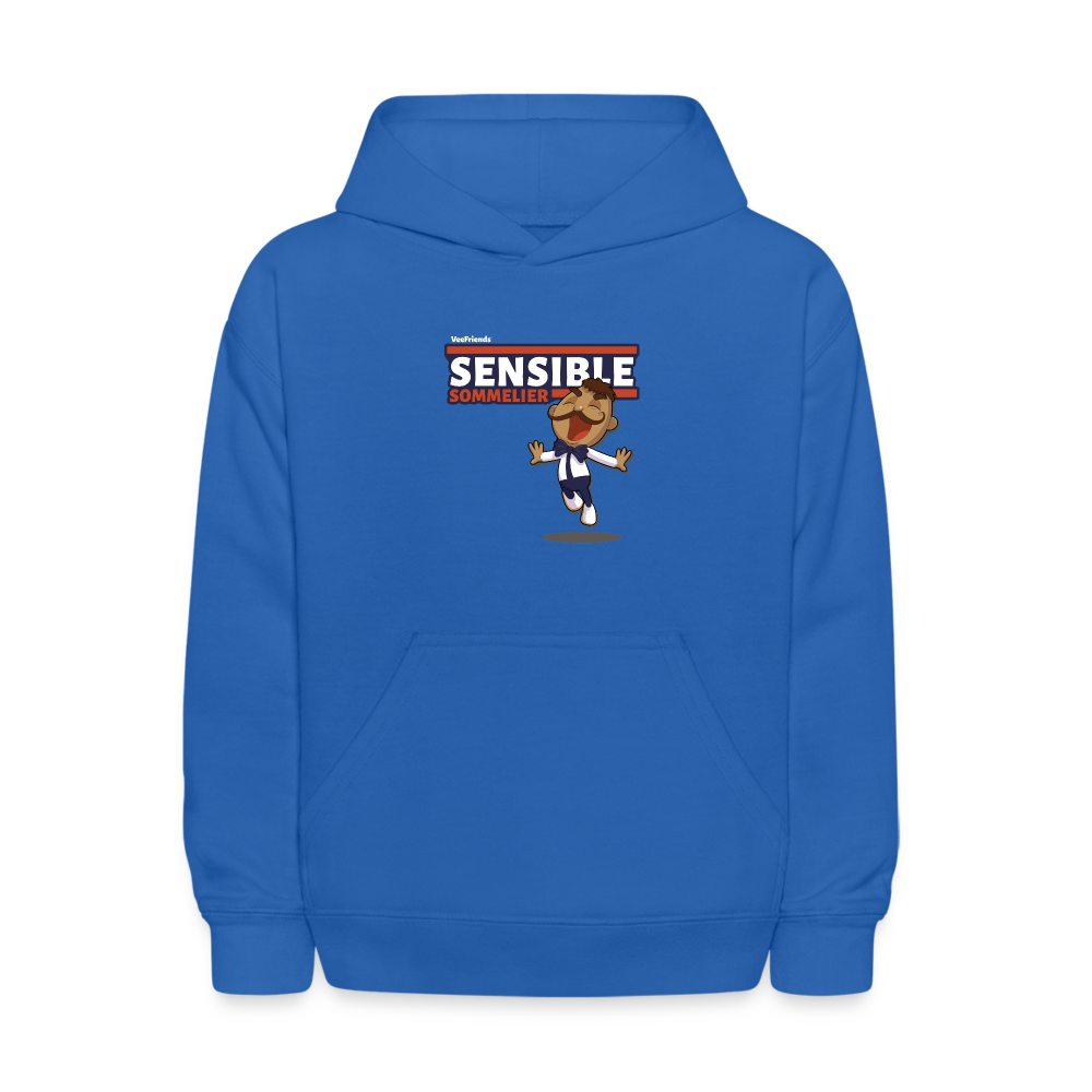 Sensible Sommelier Character Comfort Kids Hoodie - royal blue