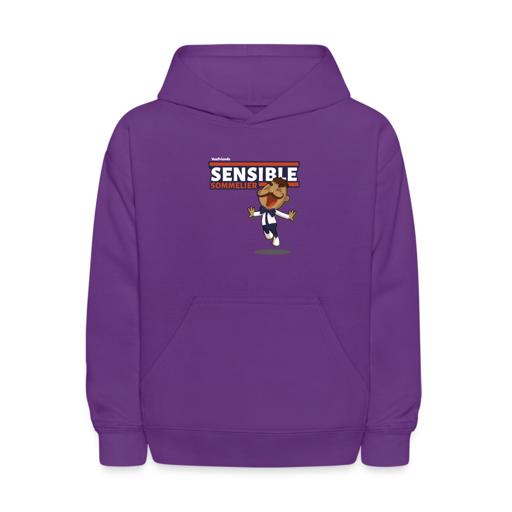 Sensible Sommelier Character Comfort Kids Hoodie - purple