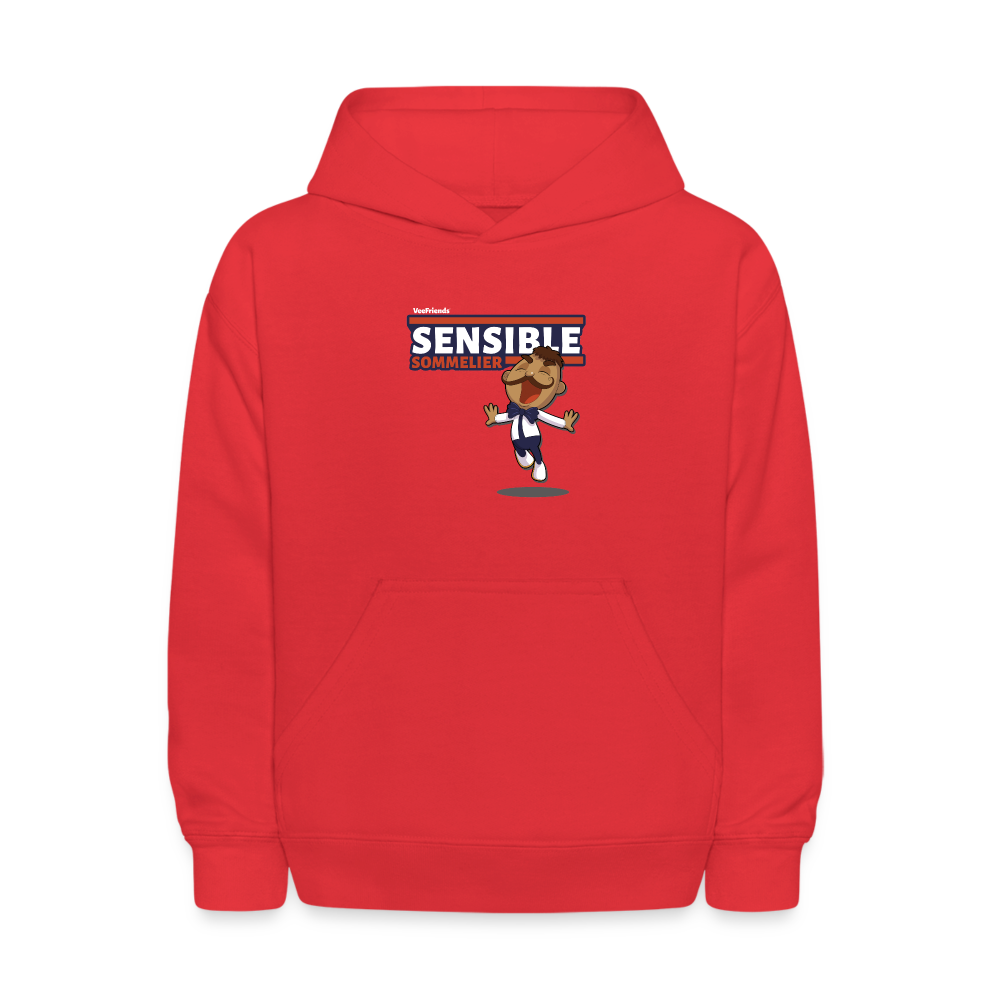 Sensible Sommelier Character Comfort Kids Hoodie - red