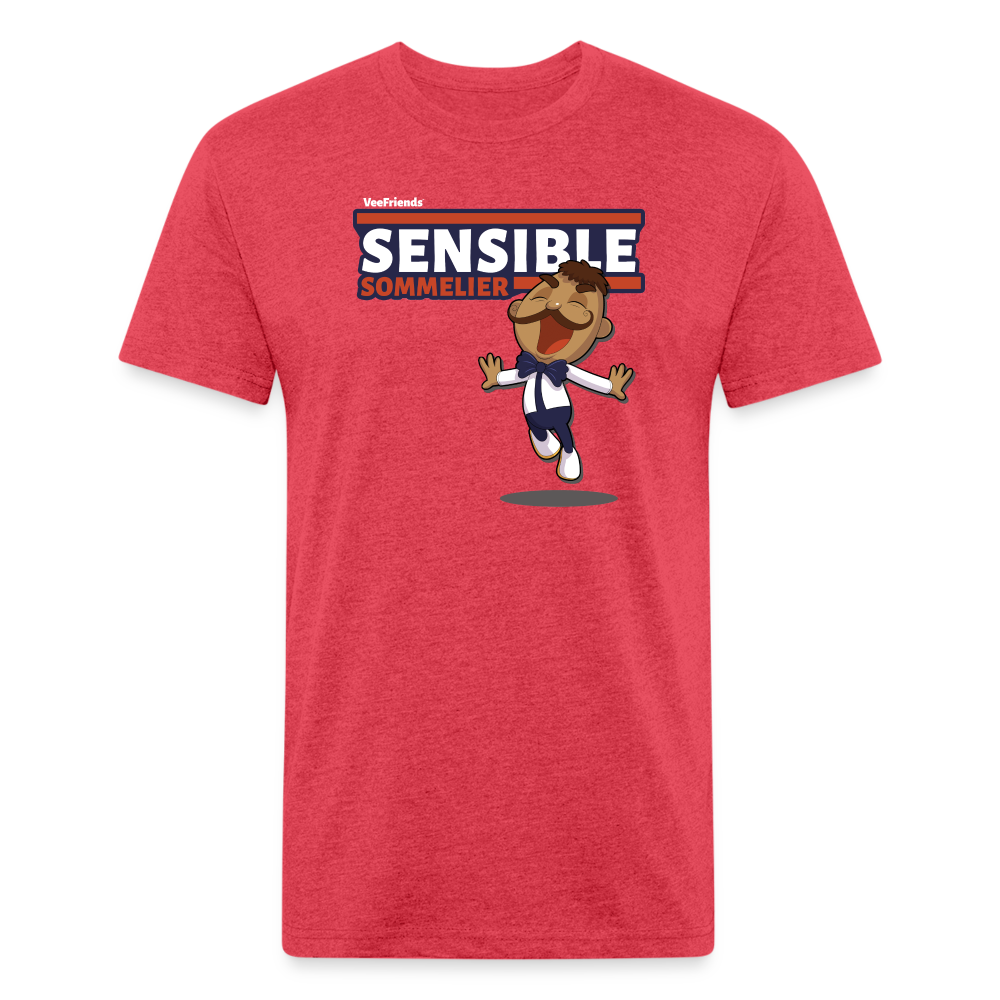 Sensible Sommelier Character Comfort Adult Tee - heather red