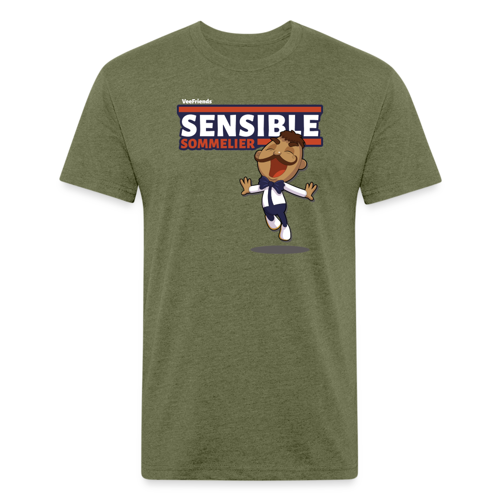 Sensible Sommelier Character Comfort Adult Tee - heather military green