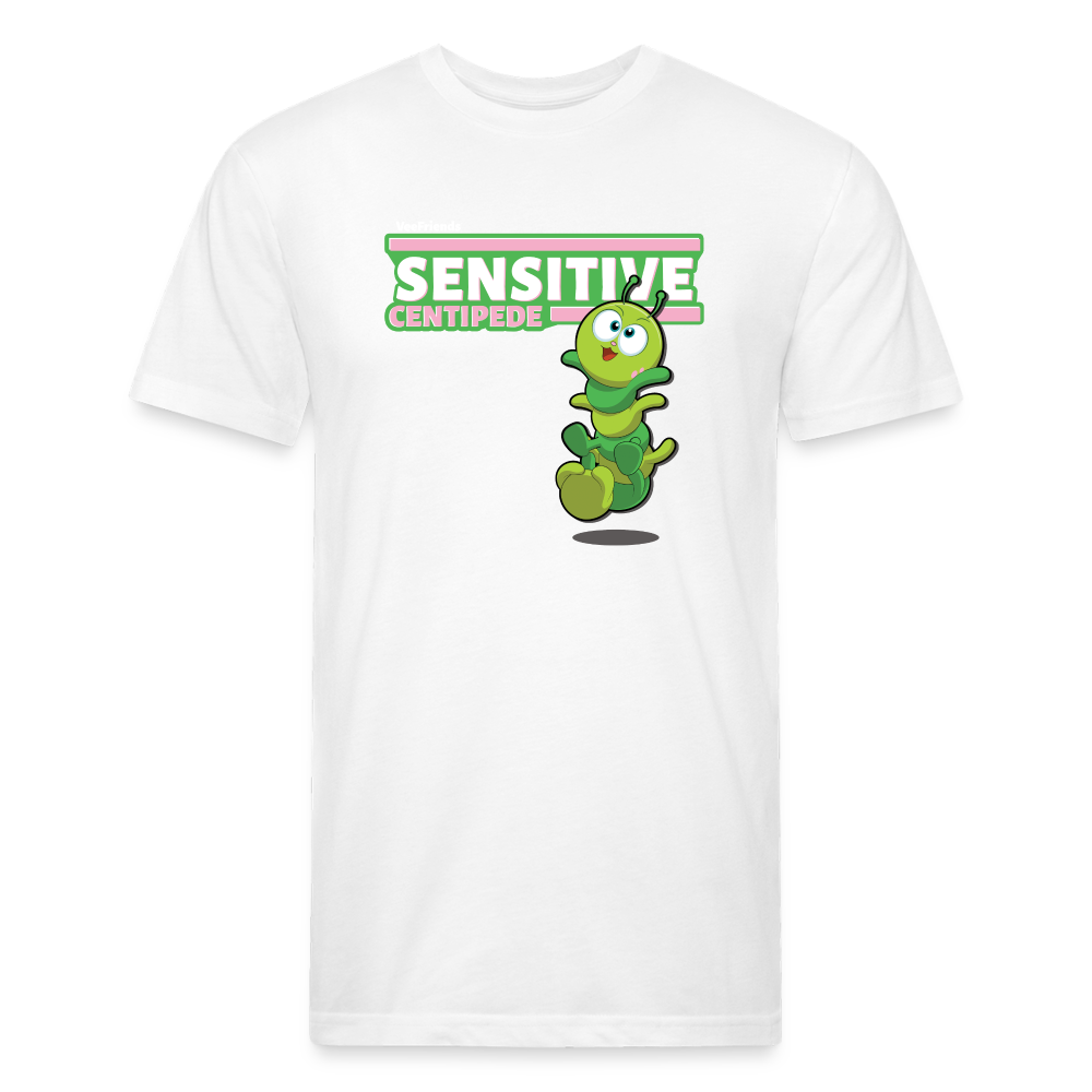 Sensitive Centipede Character Comfort Adult Tee - white