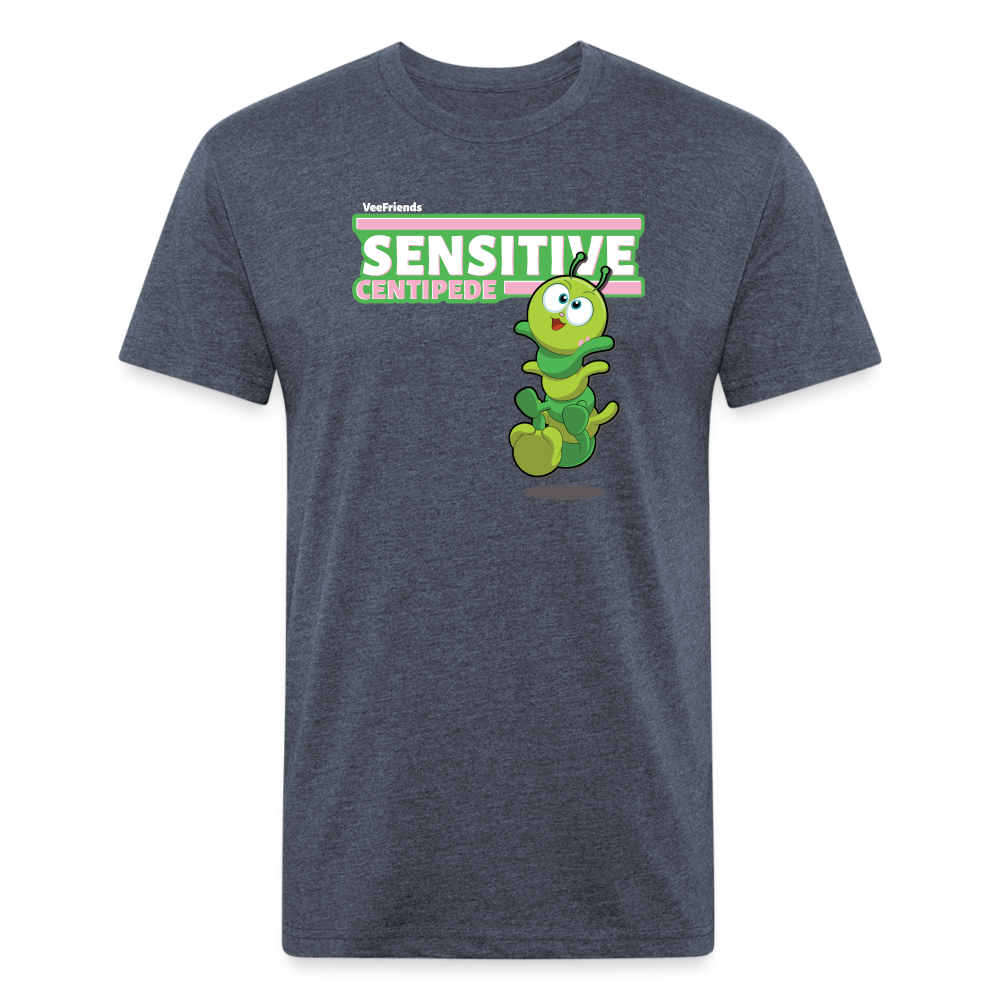 Sensitive Centipede Character Comfort Adult Tee - heather navy