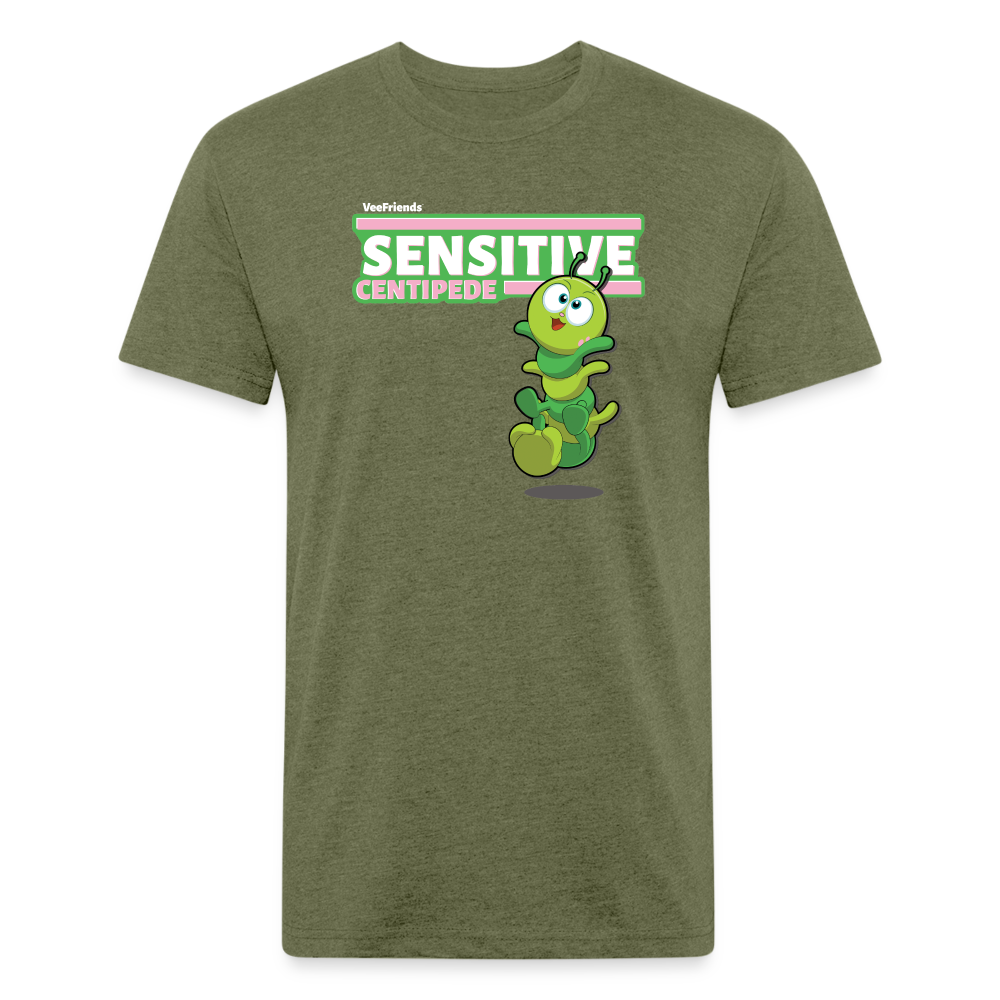 Sensitive Centipede Character Comfort Adult Tee - heather military green