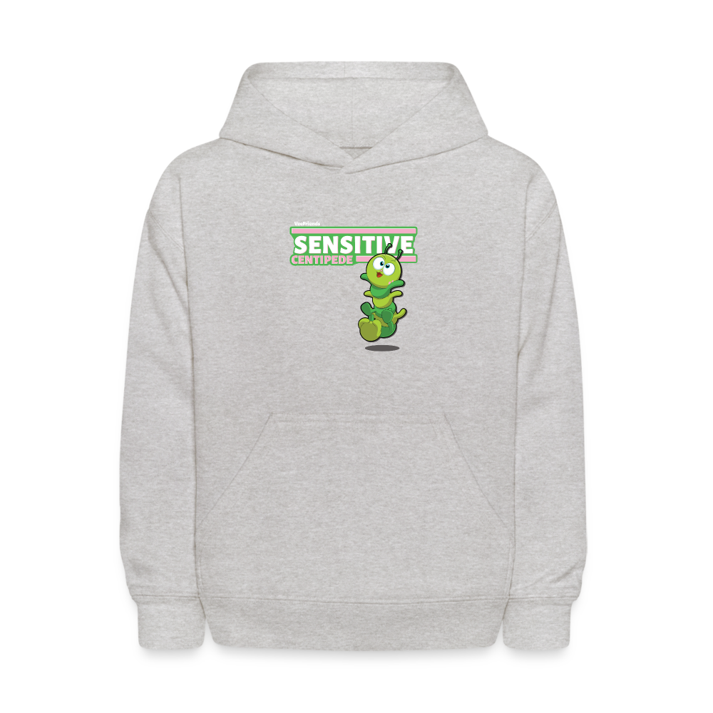 Sensitive Centipede Character Comfort Kids Hoodie - heather gray