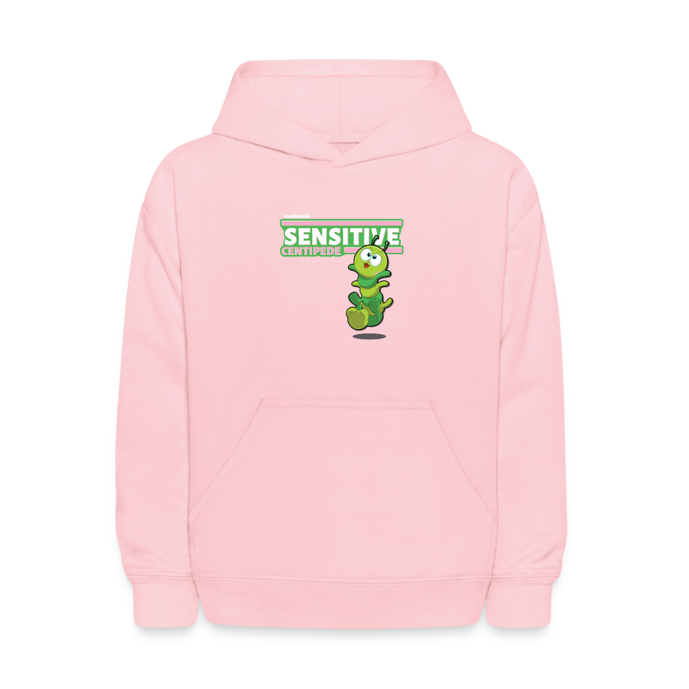 Sensitive Centipede Character Comfort Kids Hoodie - pink