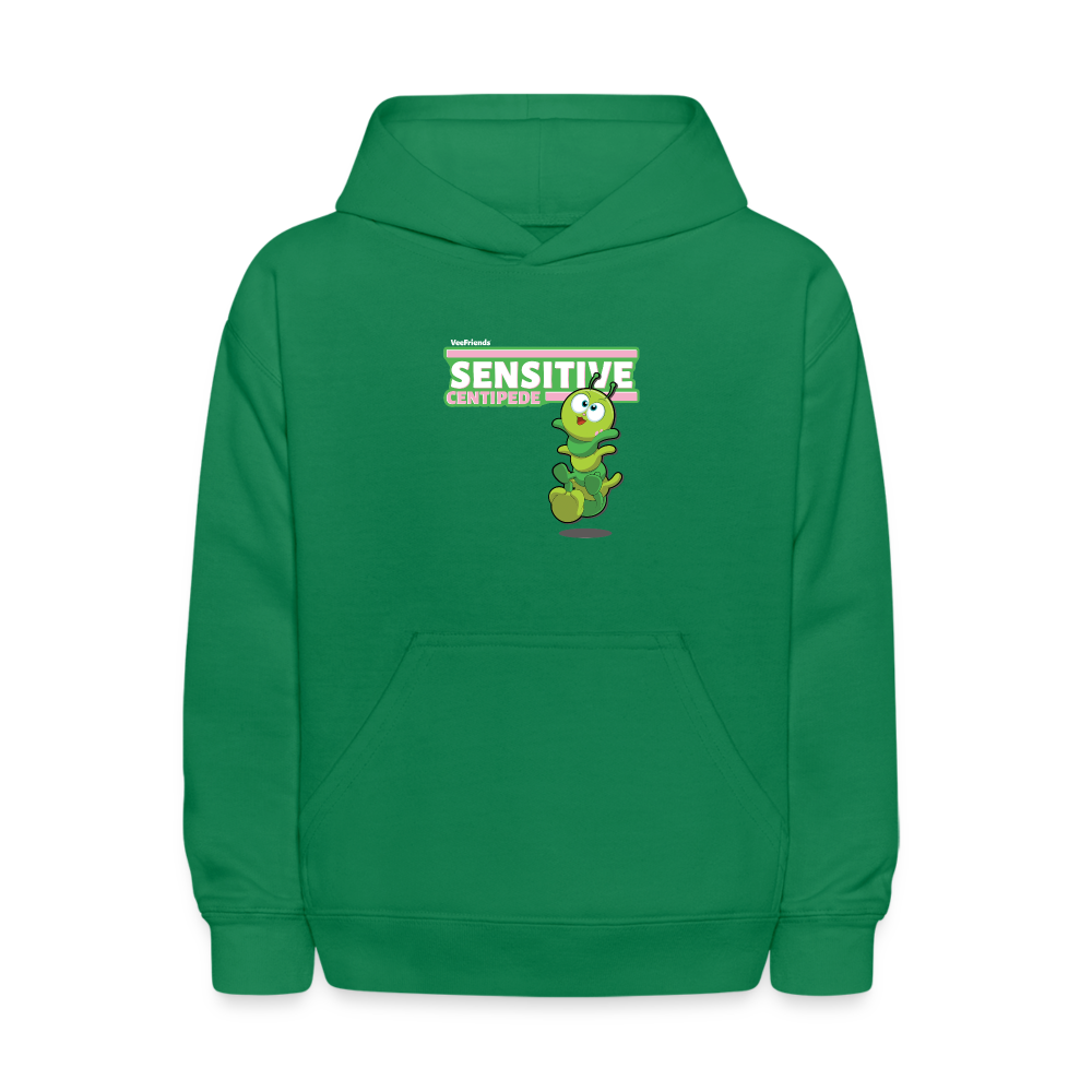 
            
                Load image into Gallery viewer, Sensitive Centipede Character Comfort Kids Hoodie - kelly green
            
        