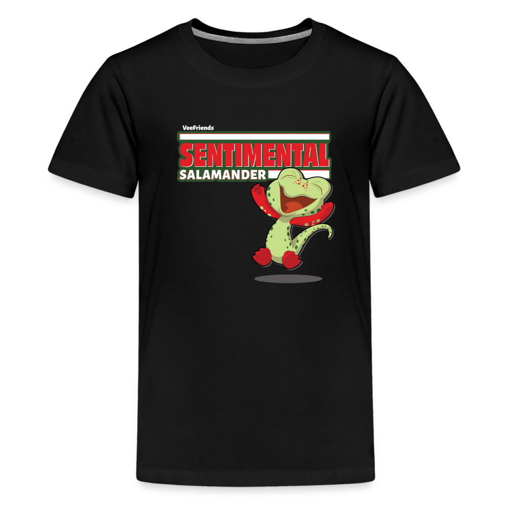 Sentimental Salamander Character Comfort Kids Tee - black