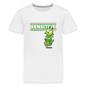 Sensitive Centipede Character Comfort Kids Tee - white