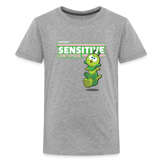 Sensitive Centipede Character Comfort Kids Tee - heather gray