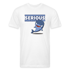 Serious Sperm Whale Character Comfort Adult Tee - white